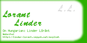 lorant linder business card